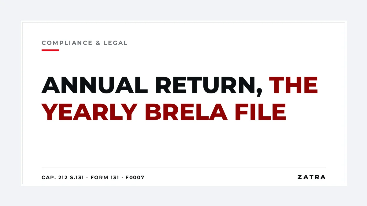 Cover: the BRELA annual return for Mainland Tanzania companies under the Companies Act Cap. 212 R.E. 2023 and Form 131