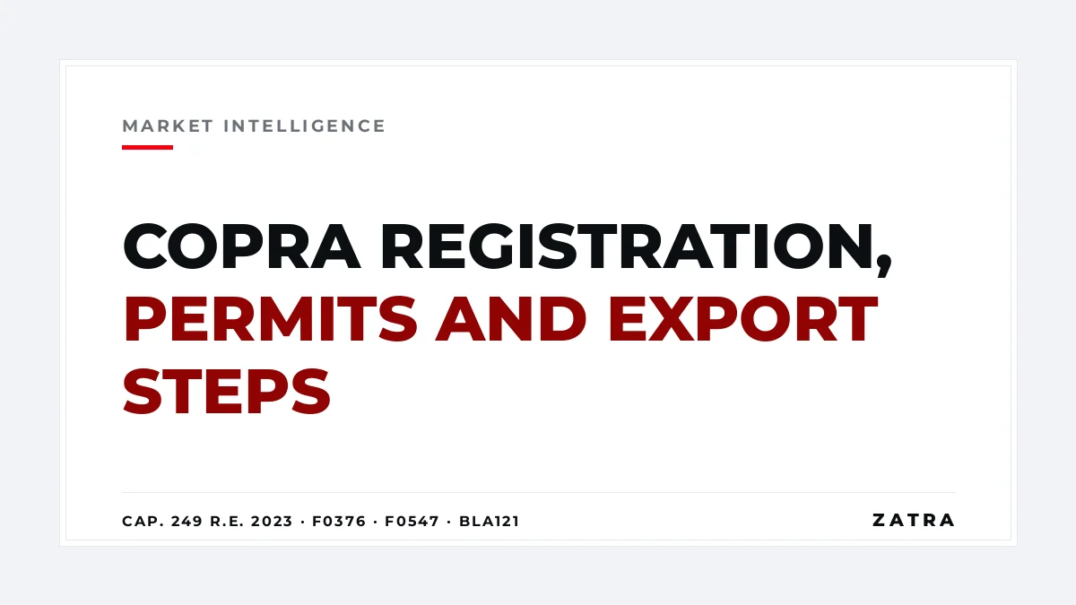 Cover: COPRA registration in Tanzania for traders, processors, warehouse owners and exporters of cereals, pulses and sesame