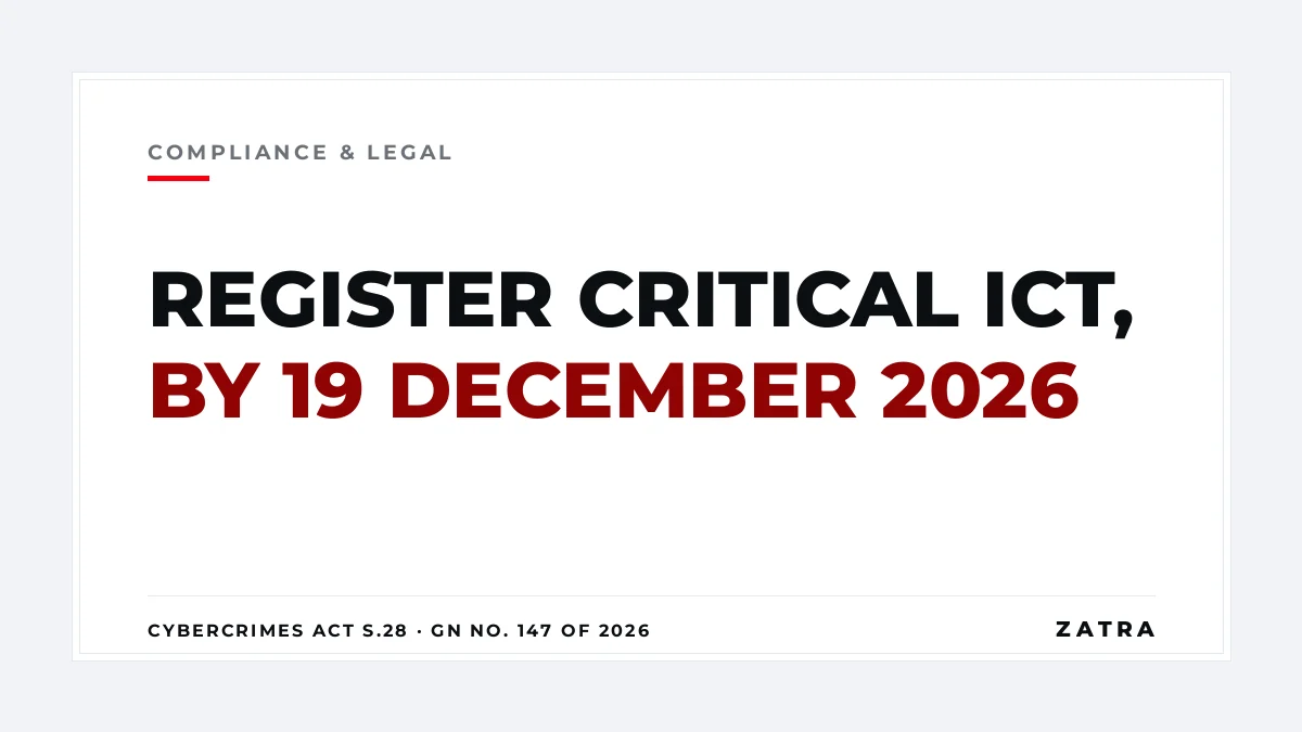 Cover: critical information infrastructure registration in Tanzania, GN No. 147 of 2026, deadline 19 December 2026