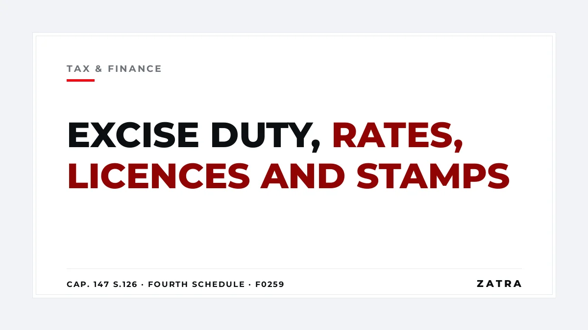 Cover: excise duty in Mainland Tanzania under Cap. 147 and its Fourth Schedule, as amended by the Finance Act 2026
