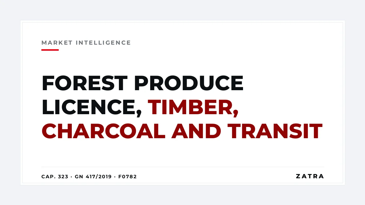 Cover: forest produce licence in Mainland Tanzania for timber, charcoal and poles, from TFS dealer registration and harvesting to transit passes and export permits