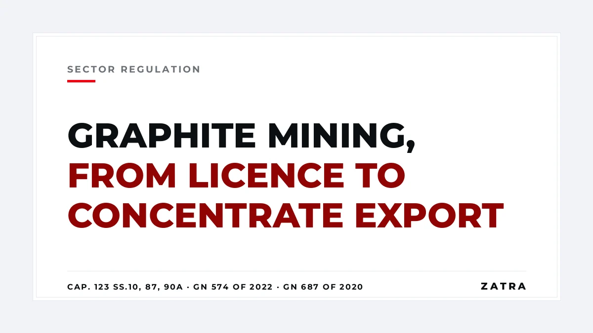 Cover: graphite mining in Mainland Tanzania, from the prospecting licence and 16% state stake to royalty and export of flake concentrate