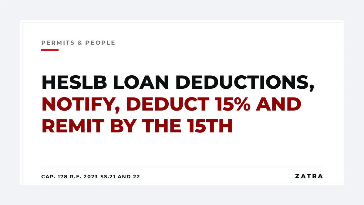 Cover: HESLB loan deductions for employers in Mainland Tanzania under sections 21 and 22 of the Higher Education Students' Loans Board Act Cap. 178
