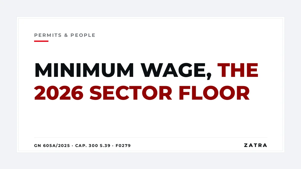 Cover: the Mainland Tanzania private sector minimum wage under GN No. 605A of 2025, in force from 1 January 2026