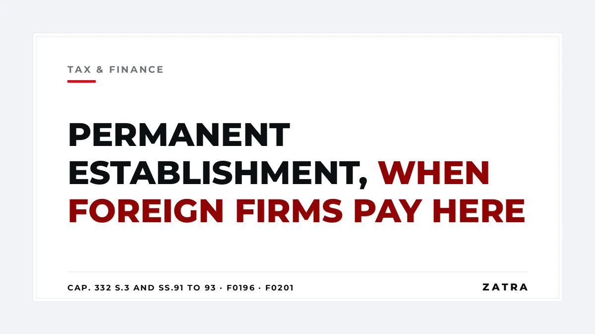 Cover: permanent establishment in Tanzania for foreign companies under section 3 of the Income Tax Act, Cap. 332 R.E. 2023