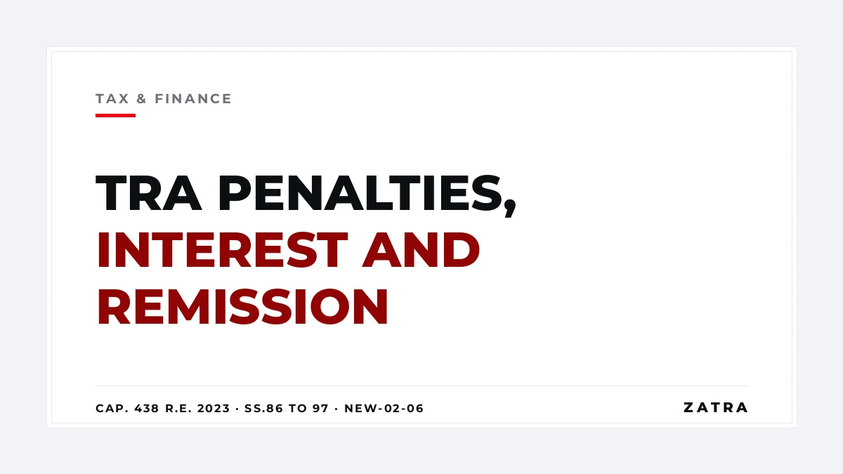 Cover: TRA penalties and interest under the Tax Administration Act Cap. 438 R.E. 2023, Part XI sections 86 to 97