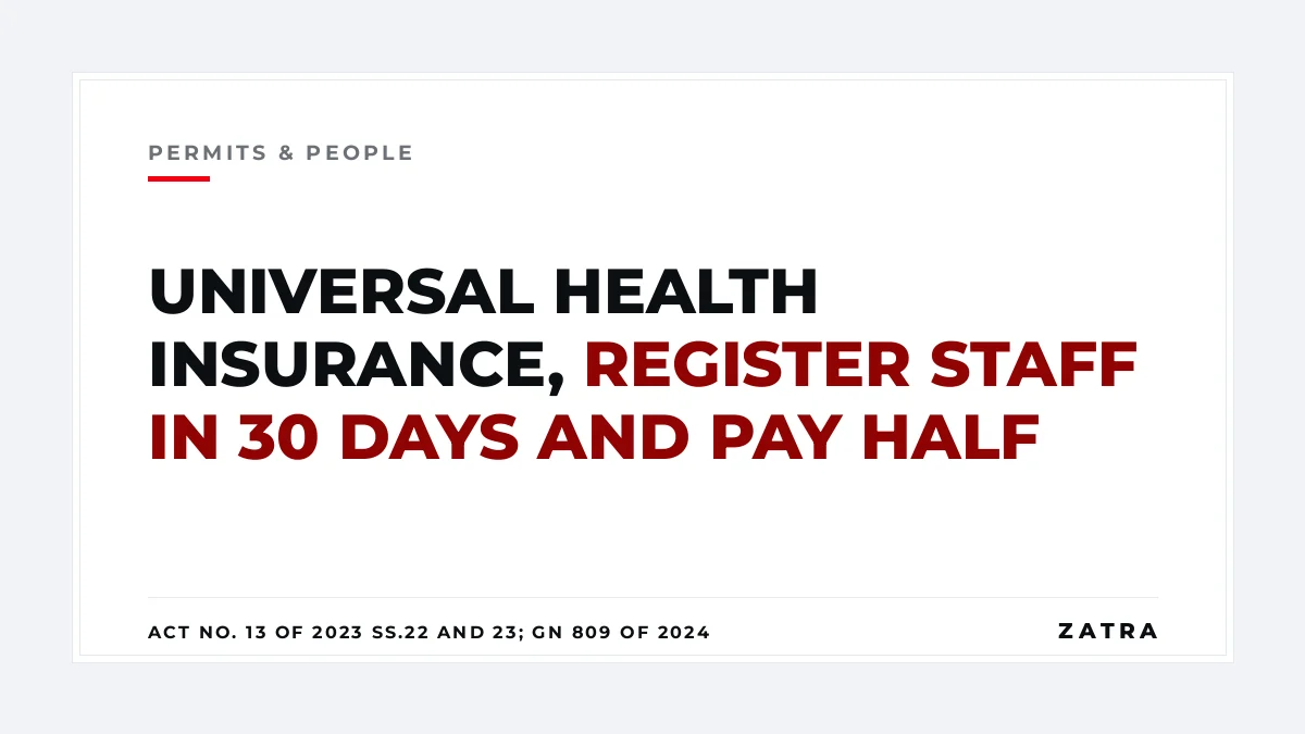 Cover: universal health insurance in Tanzania, employer duties under sections 5, 22 and 23 of the Universal Health Insurance Act No. 13 of 2023