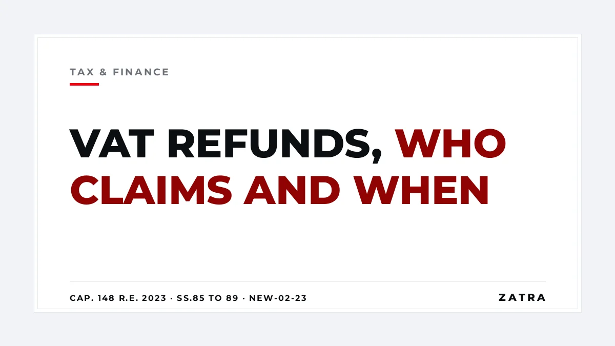 Cover: VAT refund in Tanzania under the VAT Act Cap. 148 R.E. 2023, sections 85 to 89, and the Tax Administration Act