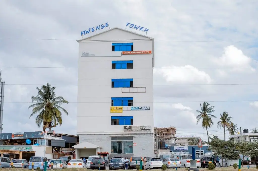 Mwenge Tower on Sam Nujoma Road, Dar es Salaam, where the Zatra Consultants office is located.